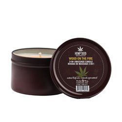 EB Hemp Seed 3 in 1 Massage Candle - WOOD ON FIRE