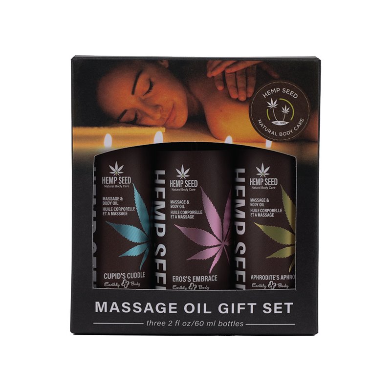 EB Hemp Seed Massage Oil Gift Set - 3 Pack