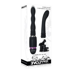 Evolved THRUST & GO Rechargeable Vibrator - Black