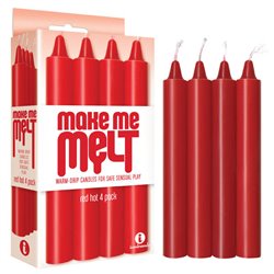 The 9's Make Me Melt Drip Candles 4-Pk, Red Hot