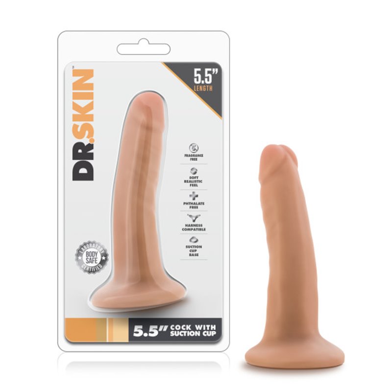 Dr. Skin 5.5'' Cock + Suction Cup - Flesh