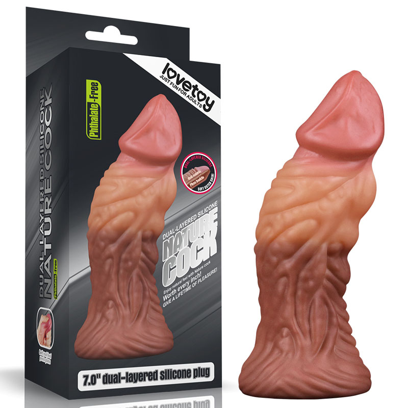 Nature Cock Dual Layered Silicone - 7'' Flesh