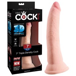 King Cock + 7'' 3D Cock - Flesh