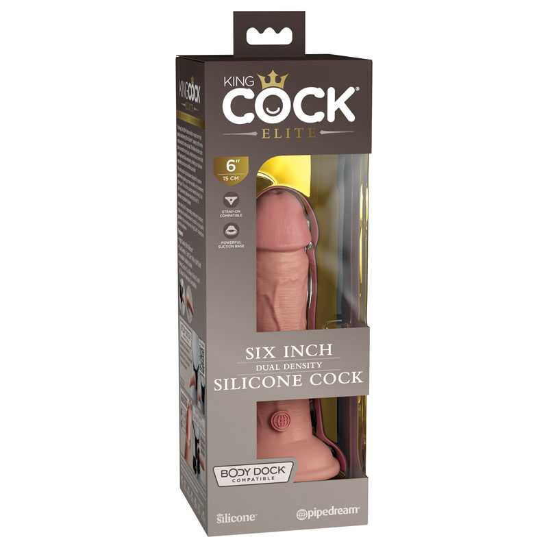 King Cock Elite 6'' DD Cock - Flesh