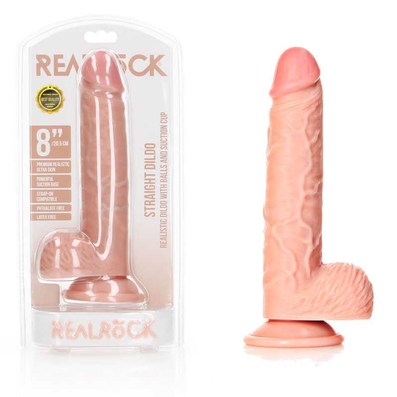 REALROCK Realistic Dildo + Balls 20.5 cm - Flesh