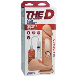 The D Squirting 7'' Dong + Balls - Flesh