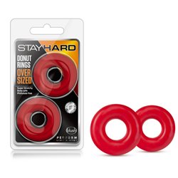 Stay Hard Donut Rings Oversized - Red