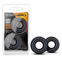 Stay Hard Donut Rings Oversized - Black