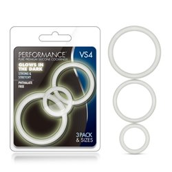 Performance VS4 Silicone Cockring Set - Glow Dark