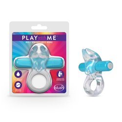 Play With Me Bull Vibrating C-Ring - Blue