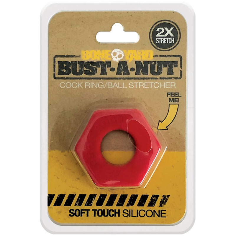 Boneyard Bust a Nut Cock Ring - Red