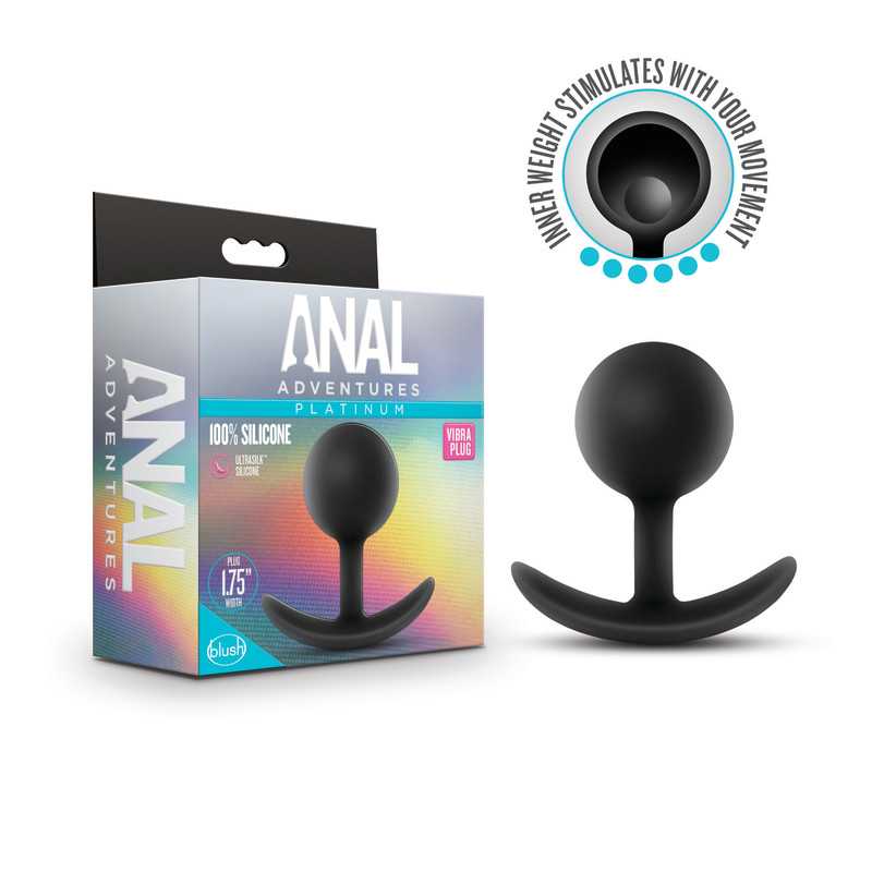 Anal Adventures Platinum Vibra Plug - Black